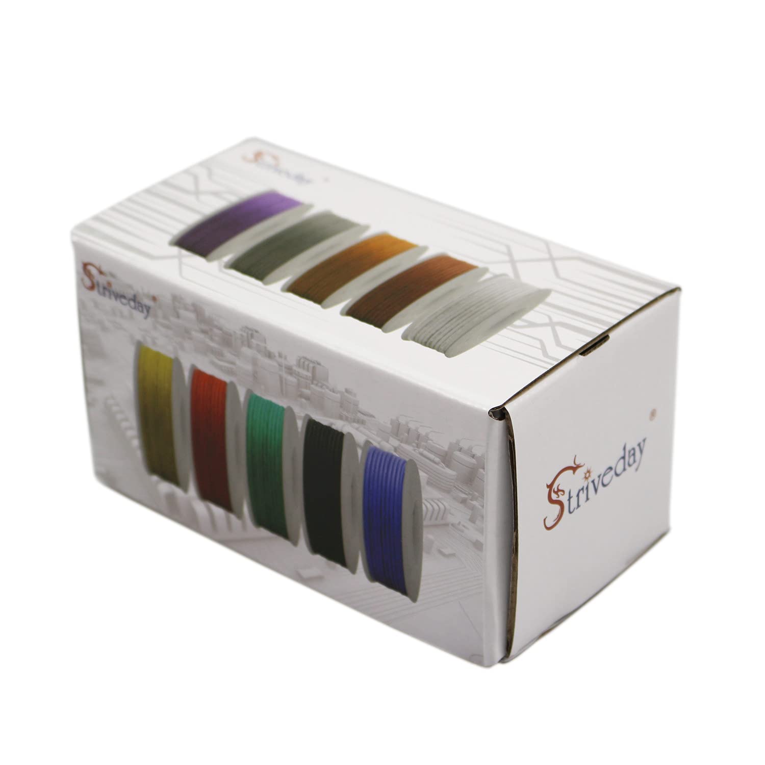 Alambre eléctrico flexible de PVC de calibre 22, cable eléctrico de cobre estañado de calibre 22, cables de 300 V, cable trenzado electrónico, caja de bricolaje
