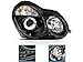 SPPC Projector Headlights Black Assembly Set For Mercedes-Benz C Class W203 - (Pair) Driver Left and Passenger Right Side Replacement Headlamp