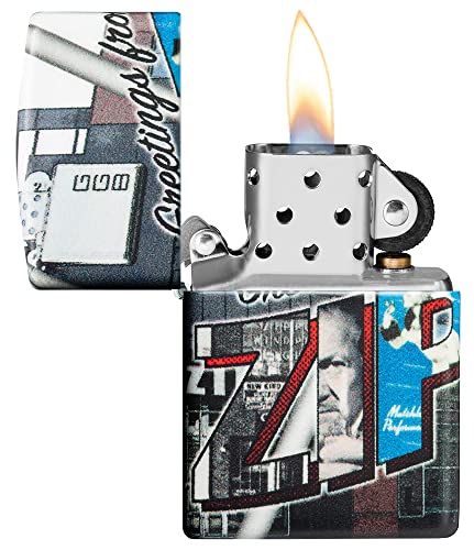 Encendedor de bolsillo Zippo color gris retro miniatura 4