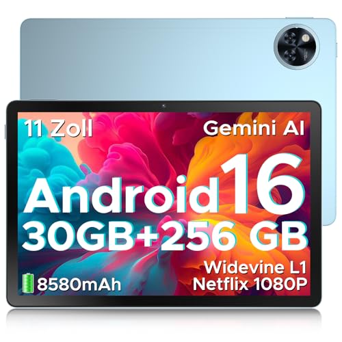 DOOGEE U11 Pro Android 16 Tablet 11 Zoll, 30GB RAM+256GB ROM (2TB TF) 8580mAh, 90Hz Display, Unisoc...
