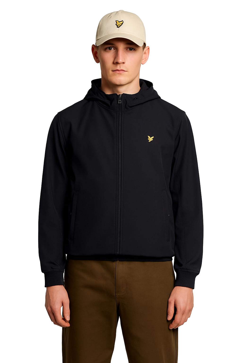 Lyle And Scott Men's Weather-Resistant Lightweight Softshell Jacket Blue Large