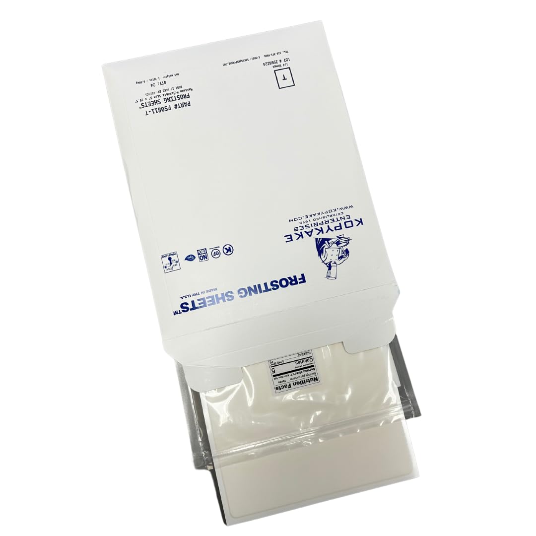 Kopykake Frosting Sheets Premium (Icing Sheets) – 24 Sheets (1 Pack) – White Edible Printer Paper, Icing Paper, Frosting Sheets (16 Sizes/Shapes) (8