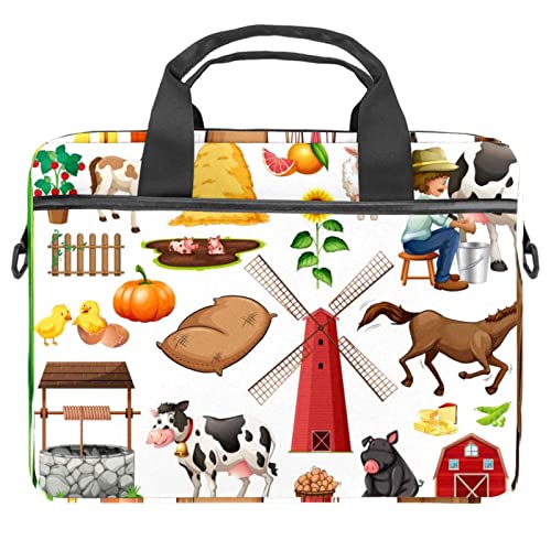 Housse ordinateur portable 13.3 bandoulière sacoche PC 14.5 pouces
