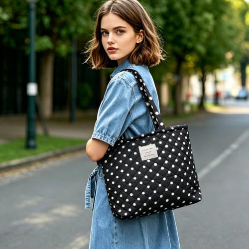 Image of Sunwel Fashion Top Zipper Floral Quilted Bag Small Tote Bag for Women