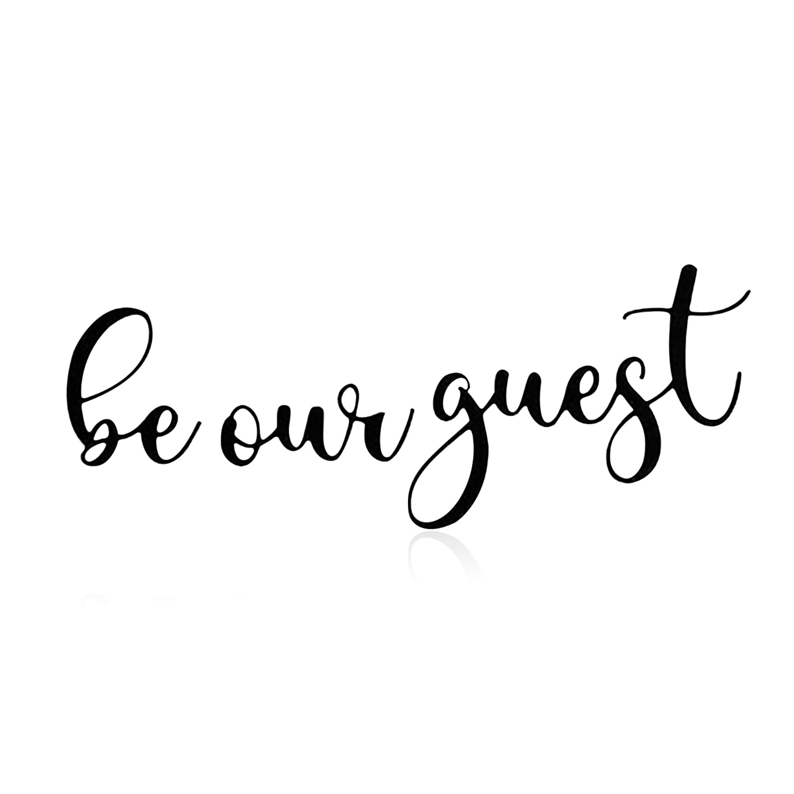 VALINSKY “Be Our Guest”Wall Art Decor Black Letters Metal Wall Decor Modern Metal Wall Hanging Sign for Bedroom Office Decoration