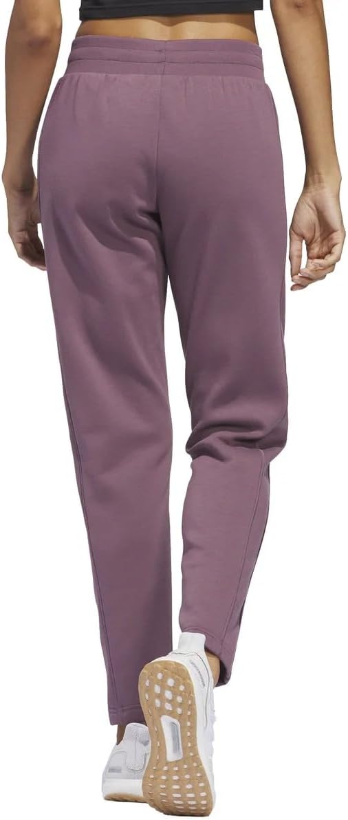 adidas Women’s Relaxed Fit Tapered Legs Fleece Pant - Purple (Shadow Fig), Small - Image 3