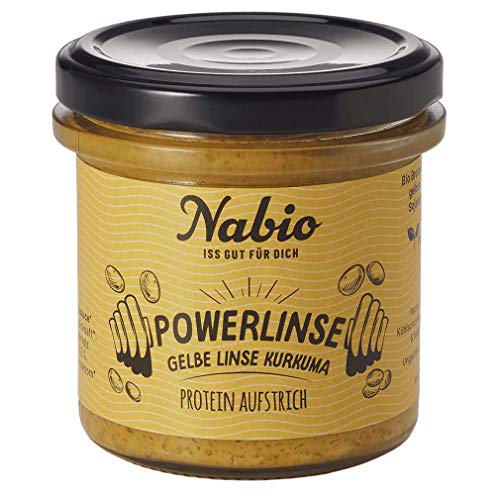Nabio Bio Vegetarischer Aufstrich Grüne Linse & Kurkuma, 140 g