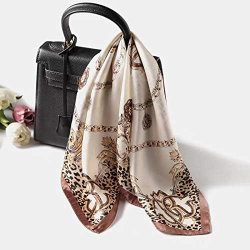 ANDANTINO 100% Real Mulberry Silk Scarf -21'' x 21''- Lightweight Neckerchief –Women Men Small Square Digital Printed Scarves - Image 2