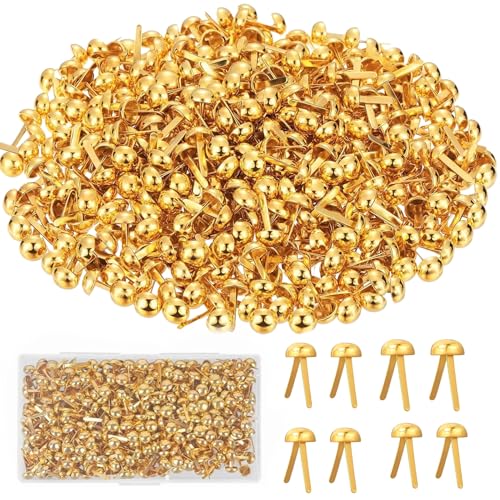 300 Stück Musterbeutelklammern Metall, Gold Rundkopfklammern...