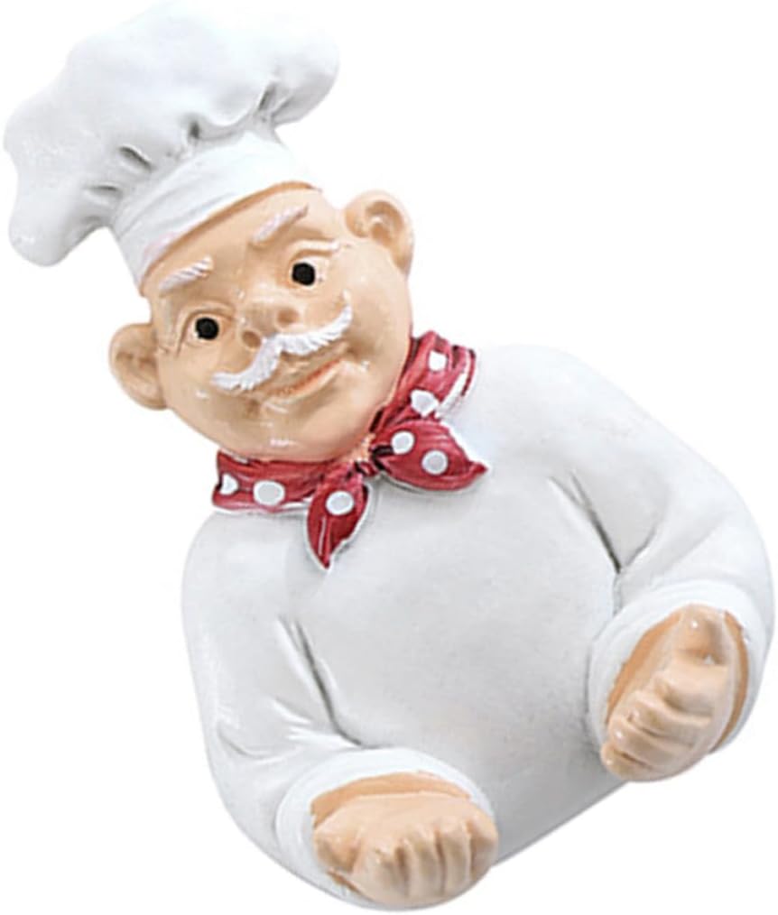 Resin Cartoon Chef Cable Plug Hook Wall Decor for Home Kitchen
