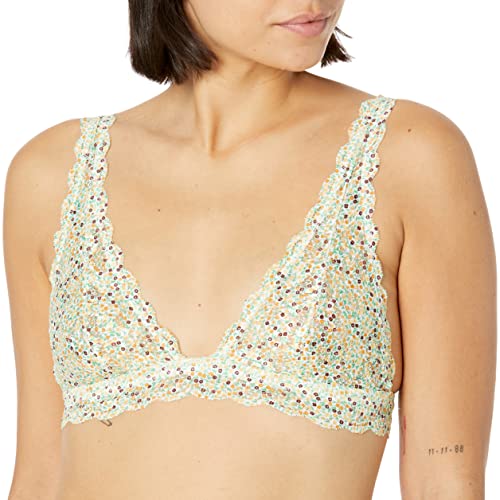 Cosabella Women's Say Never Printed Tall Triangle Bralette, Floral Vino, Medium