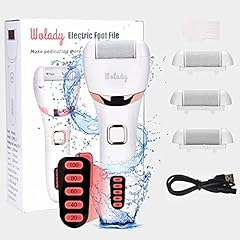Wolady Piedi Roll Elettrico Piedicure Roll Professionale Ricaricabile USB 3 Rullo Ricambio 2 Velocita 5 Livelli IPX7 Impermeabile Rimozione Calli Piedi Elettrico Pedicure Roll Piedi Cura Togli Calli