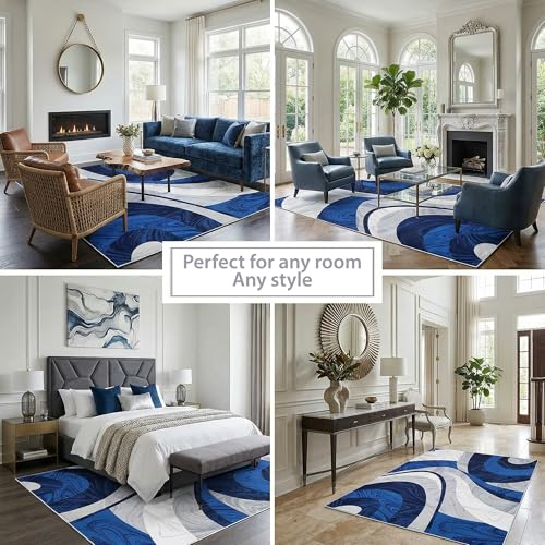 Tapete Lavable Azul 9'8"x7'7" para Interiores miniatura 6