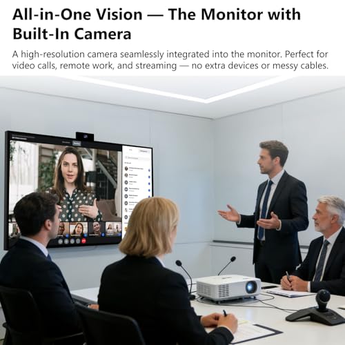 Image of 24 Inch Touchscreen Monitor, IPS FHD1920x1080P PC Display with Camera, HDMI VGA Port, 10-Point Touch Computer Monitor for Business & Gaming, VESA