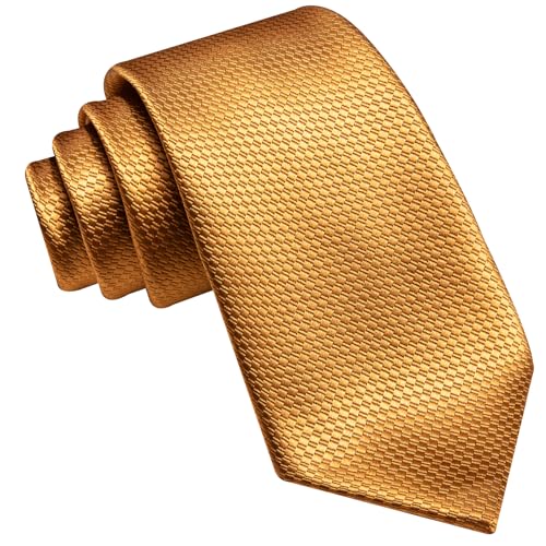 Image of Barry.Wang Plaid Ties Mens Silk Necktie and Tie Clip Checkered Tie for Wedding Party Business Formal