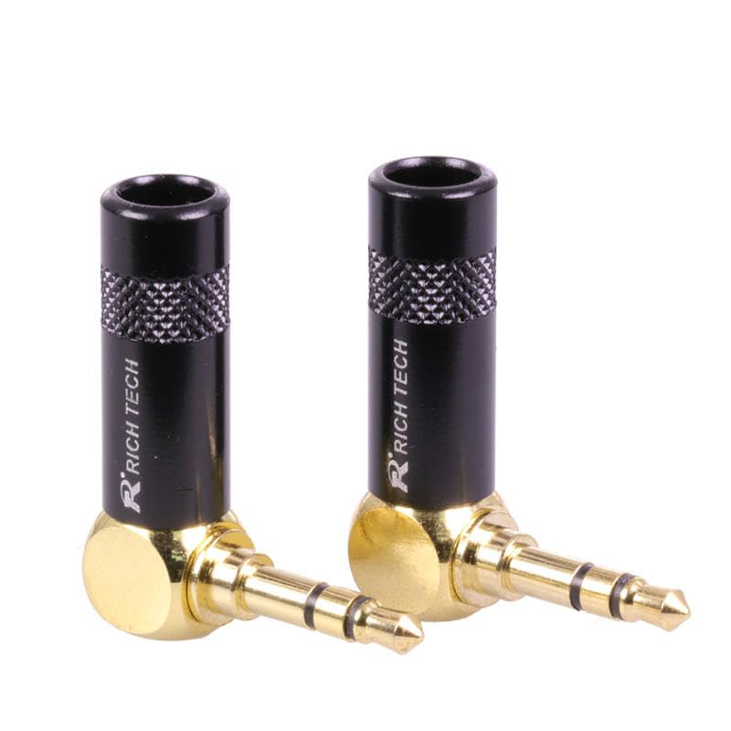 10pcs/lot Right Angle 3.5mm Stereo 3 Poles Male Plug Wire Connector Gold Plated Audio Plug Jack 3.5m Stereo Male Connector