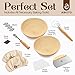 Banneton Bread Proofing Basket Set of 2 with Sourdough Bread Baking Supplies - A Complete Bread Making Kit Including 2 Proofing Baskets, Danish Whisk, Bowl Scraper, Dough Scraper, & Bread Lame