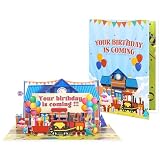 biglietto treno bambini 3 anni Biglietto di compleanno di alta qualità: un biglietto di auguri di compleanno offre una scena tridimensionale composta da più strati di carta intricata tagliata a laser, cartone spesso di alta qualità con colori vivaci e una sensazione strutturata. Crea momenti felici e un'atmosfera duratura della festa.