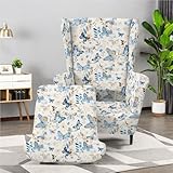 MATÉRIAU : Durable, infroissable, la housse de fauteuil est fabriquée à partir de tissu 95% polyester et 5% spandex de haute qualité. Si votre fauteuil à oreilles a l'air un peu usé ou a des rayures ou des taches, alors cette housse de fauteuil à oreilles sera votre choix parfait pour donner un nouveau look à votre fauteuil.