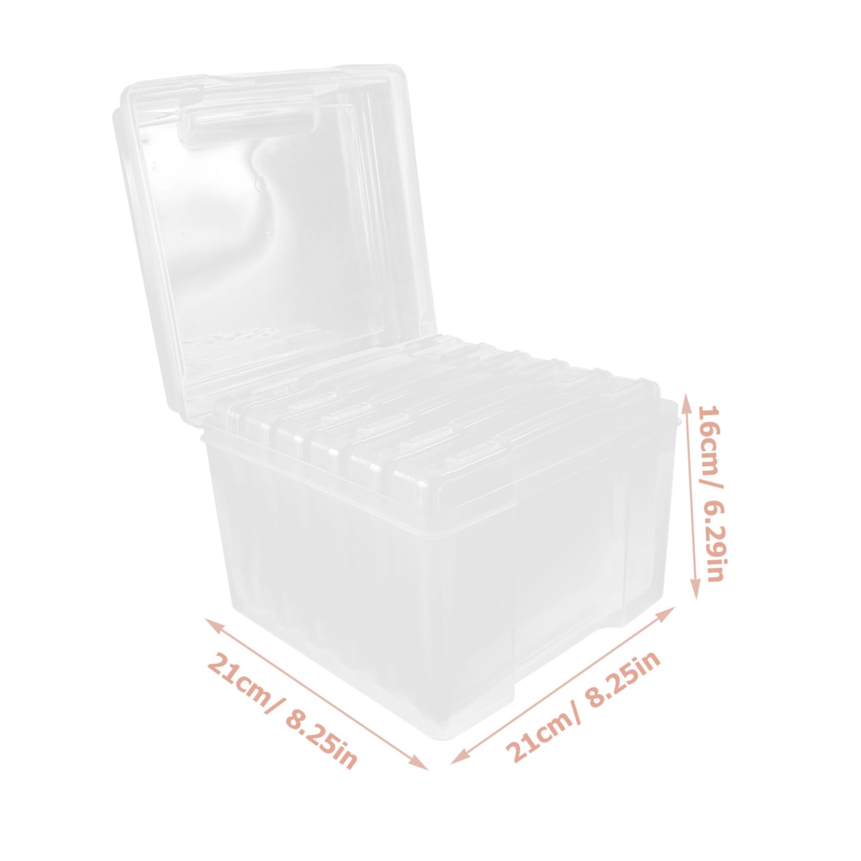 Abaodam 6pcs Plastic Storage Boxes for Greeting Cards Card Organizer Box Dividers Sturdy Pp Material Portable Photo Storage Cases