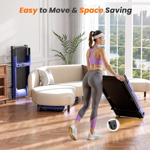 Image of Treadmills for Home, 4-in-1 Foldable Treadmill with Incline, 300 LBS Capacity Running Treadmills for Home Small Spaces with Handles