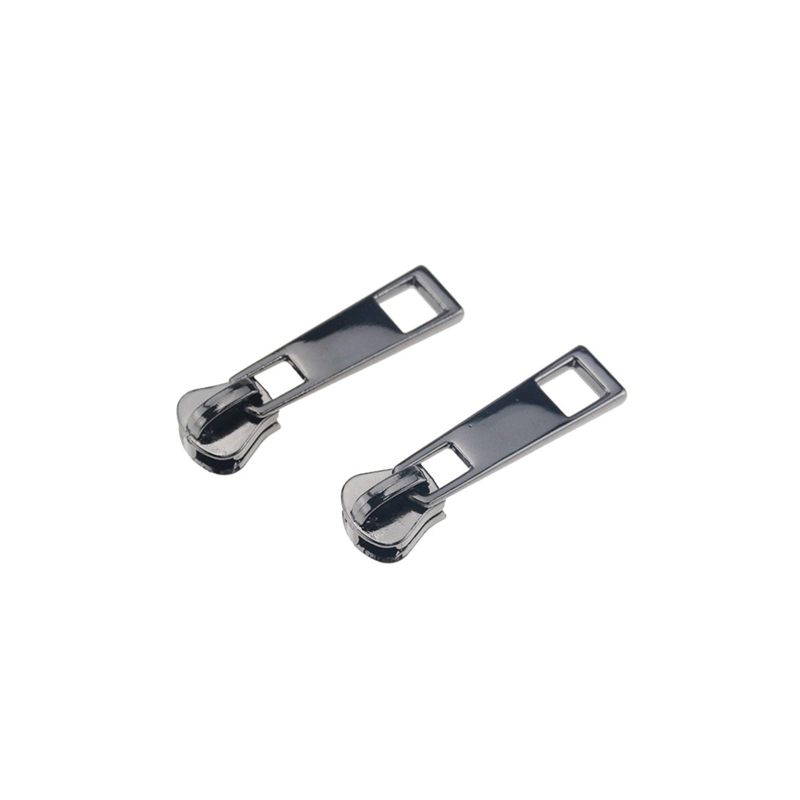 Tirones para deslizamientos de cremallera de metal 10 Uds. N. ° 5# cabezal de resina/nylon/Metal protección del medio ambiente pulido cabezal de corredor con cremallera(Silver,10 PCS FOR RESIN-5#)
