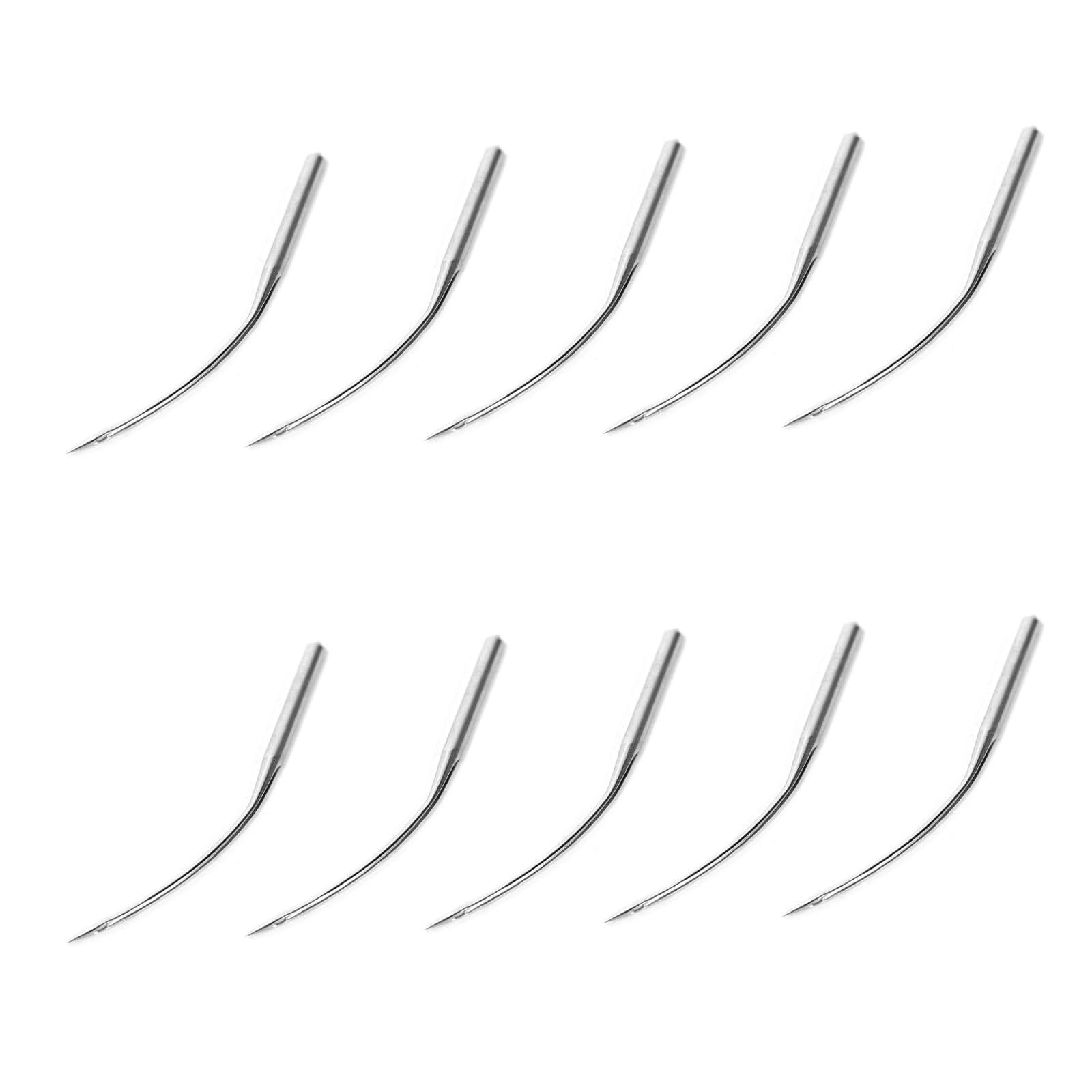 Ruimou 10Pcs Blindstitch Curved Sewing Machine Needles LWx6T LWx2T 90/14 Needles for Domestic Or Industrial Blindstitch and Edgebanding Machines Portable Blindstitch Machines