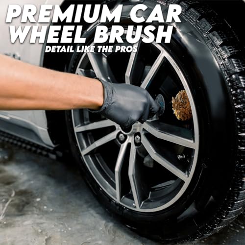 Image of Xtremeauto Soft Head Alloy Wheel Brush - Car Alloy Wheel Cleaner Brush Detailing Cleaning Brush, No Metal Non Scratch Rim Car Wheel Brush Perfect For Motorcycle, Cars & Bicycles (Orange