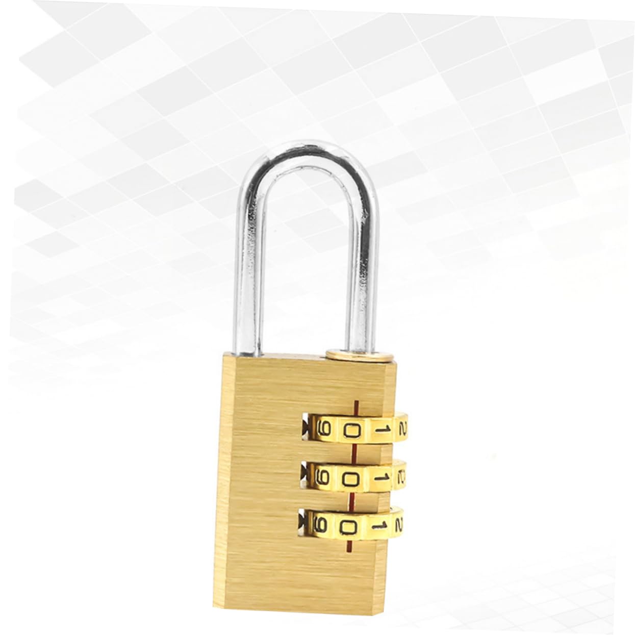 6piezas Candado Digital De Combinación Dígitos De Aleación De Zinc Para Equipaje Maletas y Armarios Seguridad y Protección Color Latón