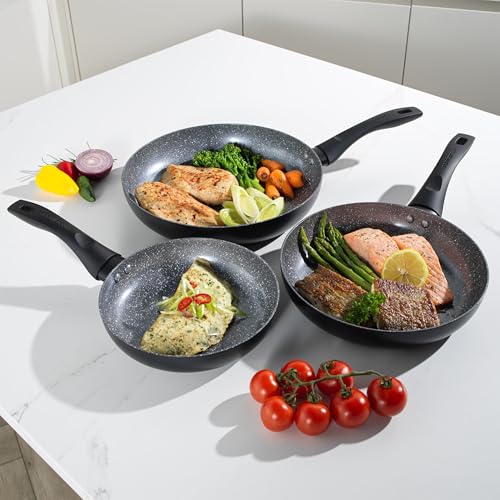 Progress COMBO-9088 Electric Hotplate Set – With 28 cm Ceramic PFAS-Free Non-Stick Frying Pan, Camping Stove, Table Top Electric Cooker, Portable Kitchen Hob with Carry Handles, Variable Heat Settings - Image 4