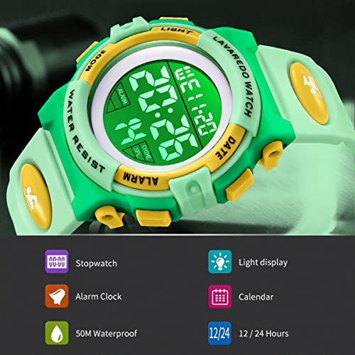 Image of Kids Watch,Boys Watch for 3-15 Year Old Boys,Digital Sport Outdoor Multifunctional Chronograph LED 50 M Waterproof Alarm Calendar Analog Watch for Children with Silicone Band,Kids Gift