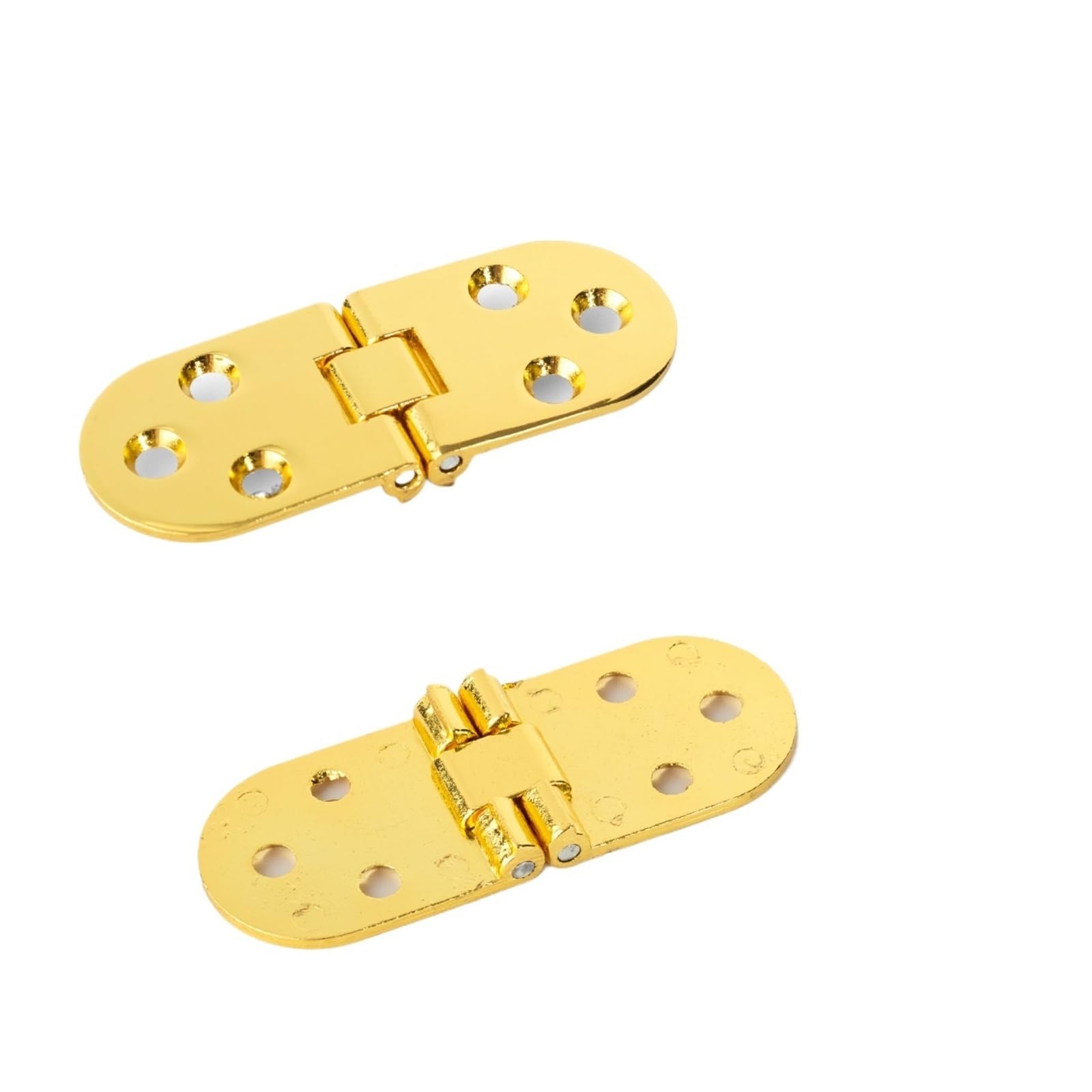 Pjfcewfdgx Gold 2Pcs Screw-On Rounded Corner Flap Hinge