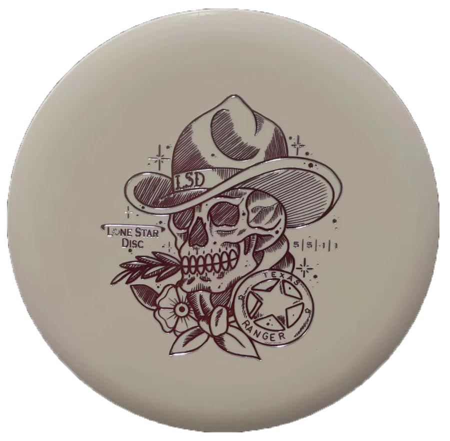 Lone Star Disc Delta 1 Texas Ranger | Straight Disc Golf Midrange | Artist Stamp 170g+ | Stiff, Grippy Base Plastic | Versatile Straight Midrange for All Skill Levels | Colors May Vary