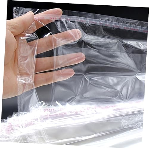 Self-sealing Packing Bags 100pcs Garment Bags Plastic for Clothes Shoes and Hair Accessories Storage White 35x45cm 6