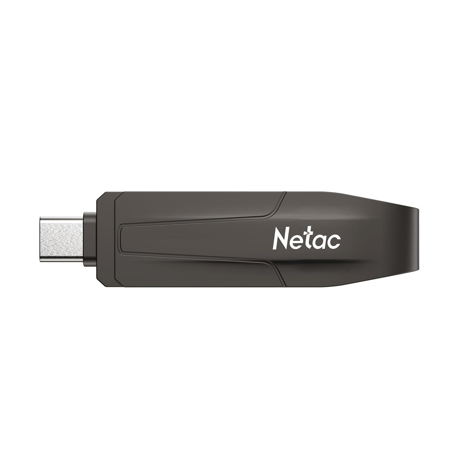 Netac 128GB Portable External USB Solid State Drive up to 550MB/s Type-c and USB 3.2 Dual Interface for Data Storage, Expansion of Storage for Photos/Videos/Music/Files, US8