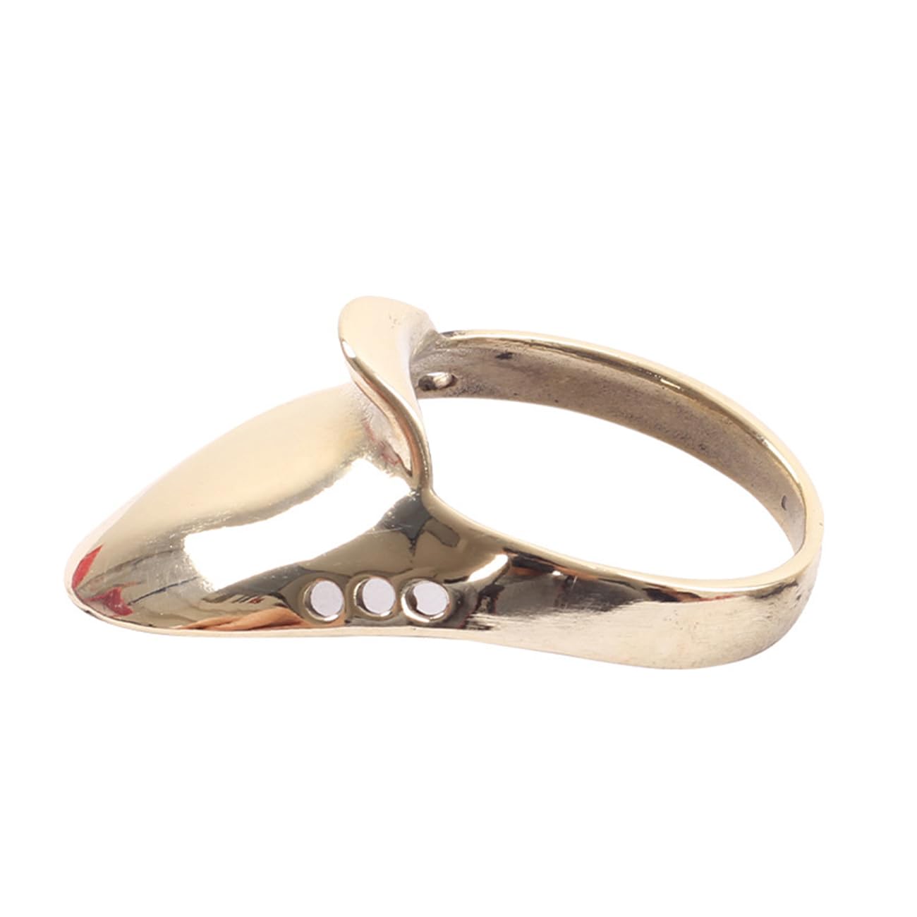 1 Set Brass Finger Wrench Archery Hand Protector Archery Thumb Ring Archery Thumb Protective Guard Ring Bow Thumb Ring Handmade Rings for Outdoor Hunting (20)