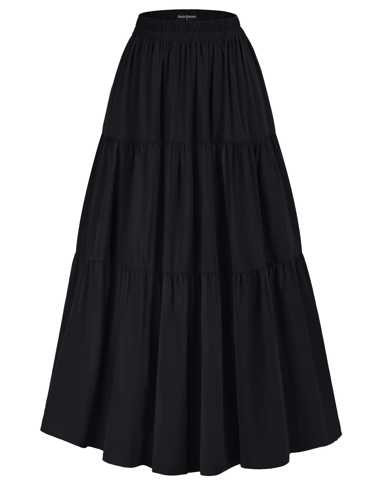 Scarlet Darkness Maxi Long Skirts for Women Summer Flowy Renaissance Skirt with Pockets