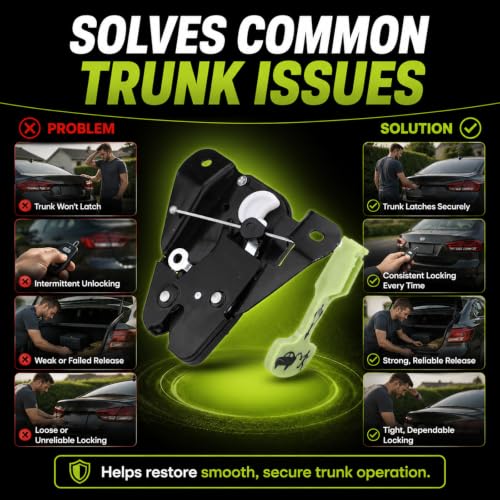 Image of Yinlowa Rear Trunk Latch Actuator for Dodge Charger, Chrysler 300, 931-714 | Fits 2005-2018 Chrysler and 2006-2018 Dodge Cars; Replaces 5056244AA /AB /AC /AD; 3-Pin Rear Decklid Latch