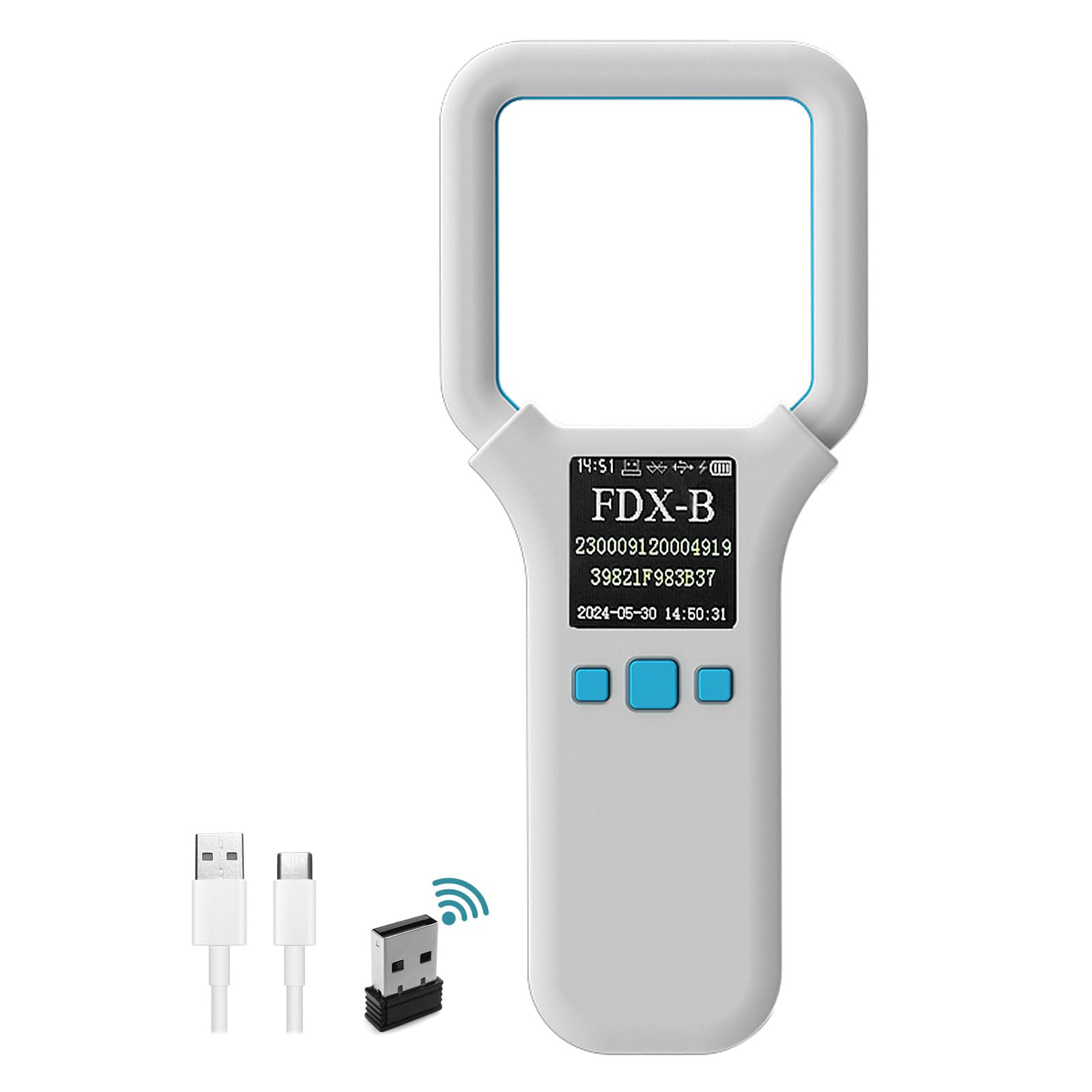 Animal Microchip Reader Scanner Portable Wireless Pet Tag Store 1000 Labels TFT Large Screen Handheld Reader, Support to View History, Delete Records-picture-22