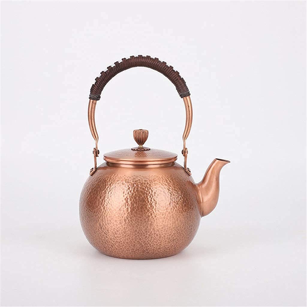 Tetera japonesa de tetsubin de hierro fundido, tetera de cobre Tetsubin de 1,3 L, hecha a mano, olla de cobre, grabado, tetera de hierro fundido engrosado, juego de té, accesorios para té