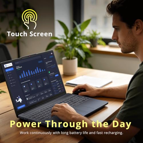 Image of Lenovo IdeaPad Slim 3 15.3 inch WUXGA Touchscreen Laptop, AMD Ryzen 7 8840HS, 24GB DDR5 RAM, 3TB Storage (2TB SSD + 1TB Docking Station), Backlit Keyboard, Numeric Keypad, Windows 11, Luna Gray