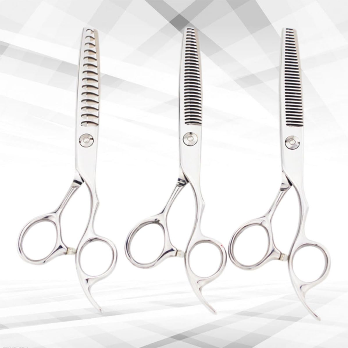 3 Piezas Tijeras para Cabello Rectas de Acero Inoxidable