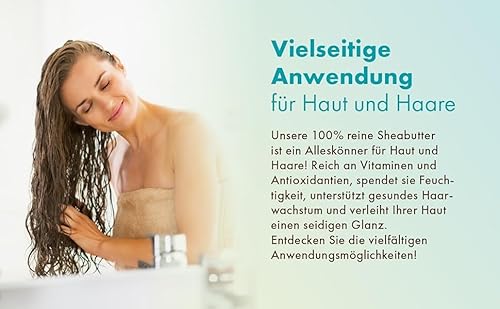BIO Sheabutter 100% rein TOP Qualität, ohne Zusatzstoffe reine Karitebutter ideal für die Hautpflege