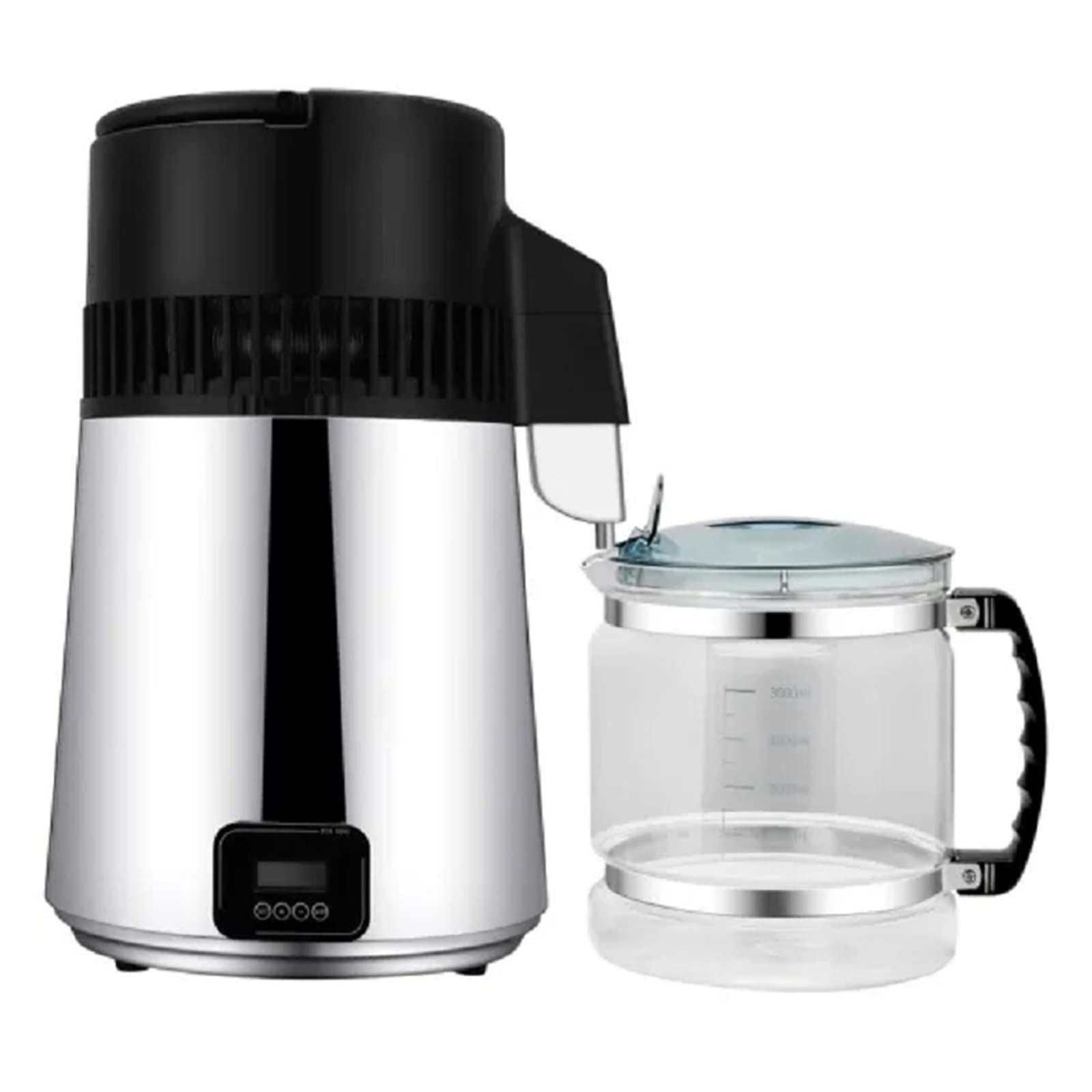 Water Distiller Kitchen Distill Distilling Water Purifier Distillers To Make Clean Water 4L 750W Water Distiller Stainless Steel Inner Adjustable Temperature Digital Control Distilled Purified For Hom