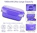 JBGOYON® Bento Lunch Box with Bag - All-in-One Stackable Lunch Containers with 3 Layers for Adults & Kids, 1900 ML Modern Bento-Style Design, Built-in Utensil Set, Lunch Bag (Purple)
