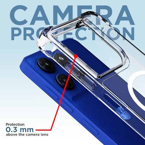 Image of Outlouders Back Cover for Motorola Moto G37 5G | Magnetic-Safe | Transparent PC + TPU | Magnetic Support | Shockproof Protection Bumper Case (Transparent)