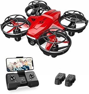 Holy Stone HS420 Mini Drone with HD FPV Camera for Kids Adults Beginners, Pocket RC Quadcopter with 2 Batteries, Toss to Launch, Gesture Selfie, Altitude Hold, Circle Fly, High Speed Rotation