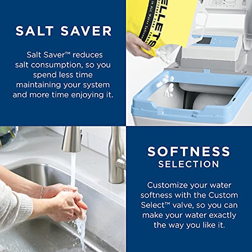 Image of GE Smart Water Softener System with Leak Detect | 40,000 Grain | Reduce Hard Mineral Levels at Water Source | WiFi Connectivity | Improve Water Quality for Drinking, Laundry, Dishwashing | GXSHC40N