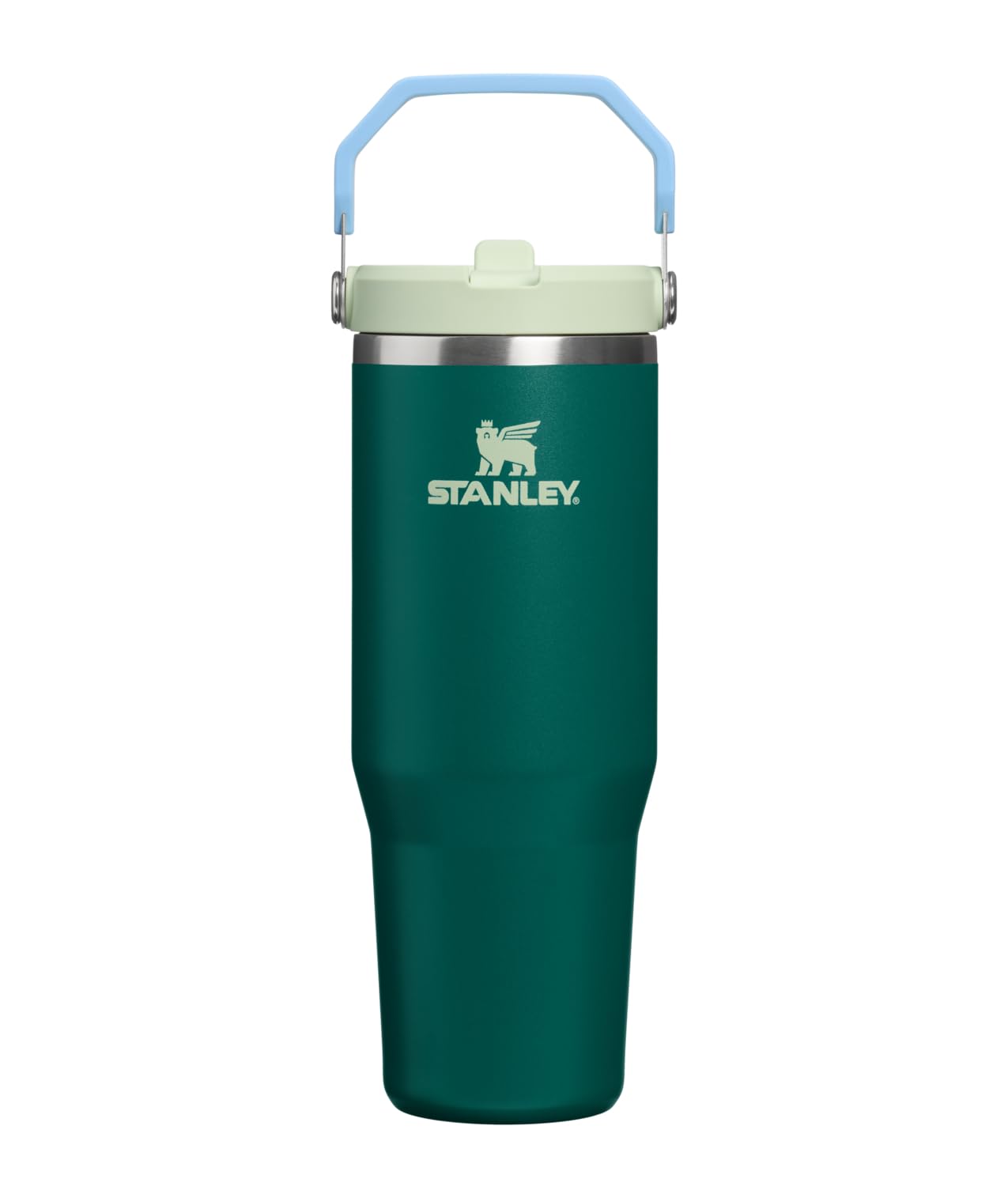 STANLEY IceFlow 2.0 Flip Straw Tumbler, 30 oz, Emerald Honeydew | Easy Carry Handle | Twist On Lid and Flip Up Straw | Leak Resistant Water Bottle | Insulated Stainless Steel | BPA-Free