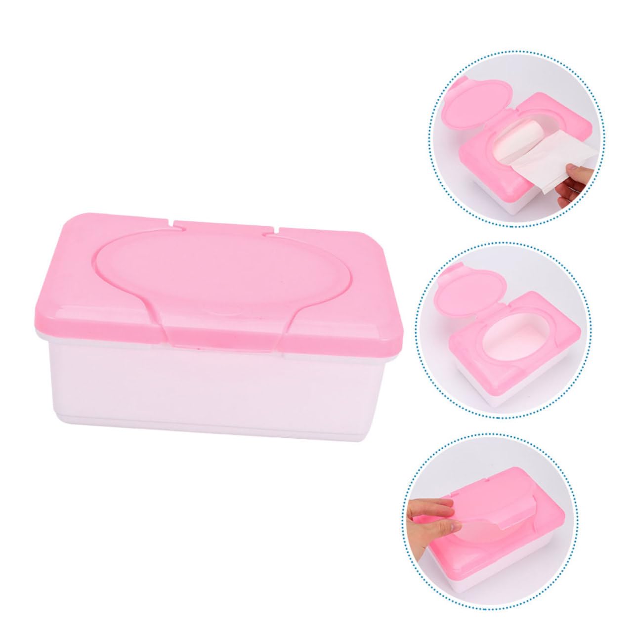 Alipis 5pièces Distributeur De Lingettes Réutilisable Boîte à Mouchoirs Portable avec Couvercle pour Organiser Lingettes Humides Voyage